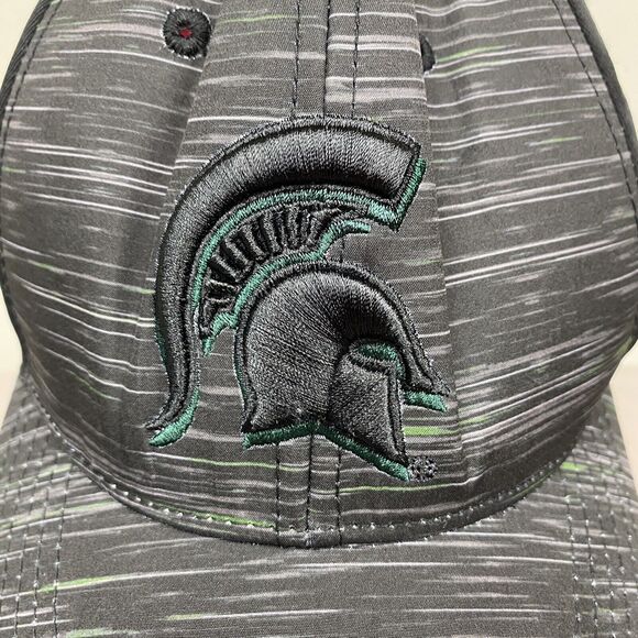 Top of the World Michigan State Black Green Hat One Size Fit All Memory‎ Fit - Picture 3 of 10